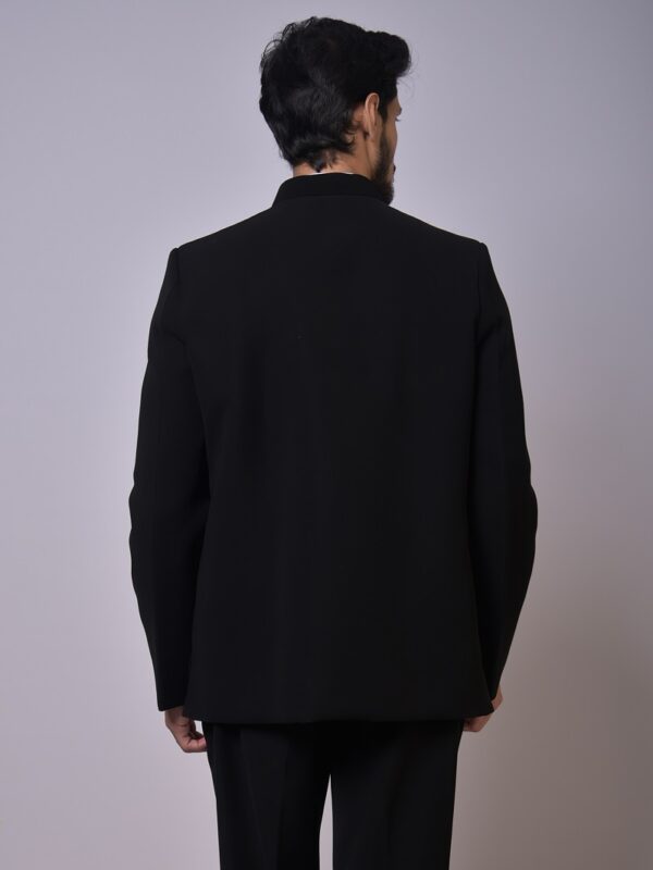 Black Embroidered Regal Bandh Gala - Image 4