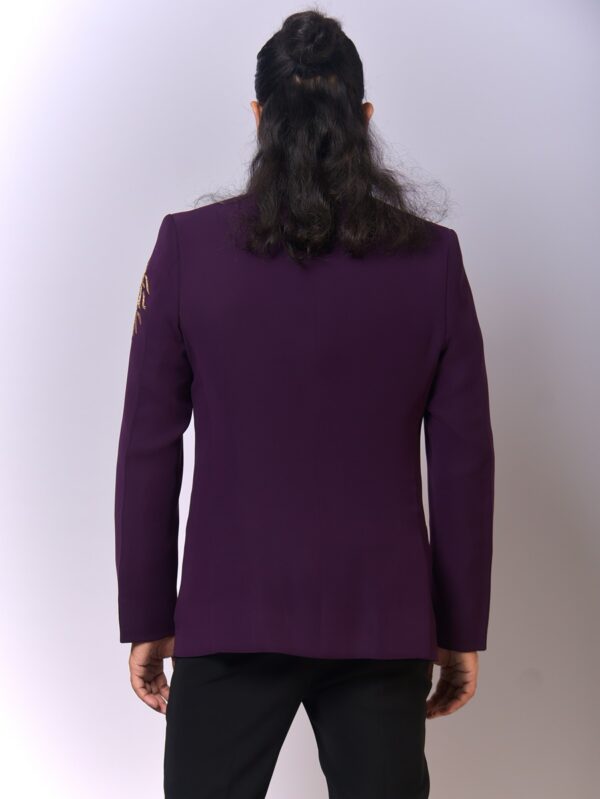 Royal Purple Tiger Motif Bandh Gala - Image 2