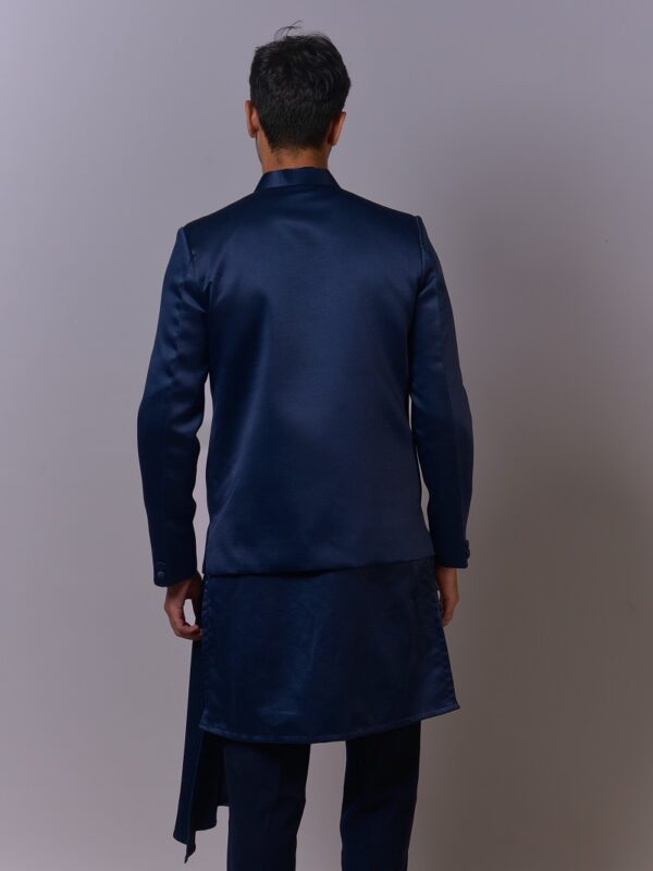 Midnight Blue Embellished Suit Set - Image 4