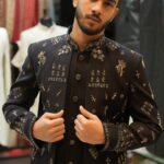 MIDNIGHT BLUE EMBELLISHED INDO-WESTERN WITH REGAL HAND EMBROIDERY