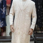 Ivory Statement Wedding Sherwani Set